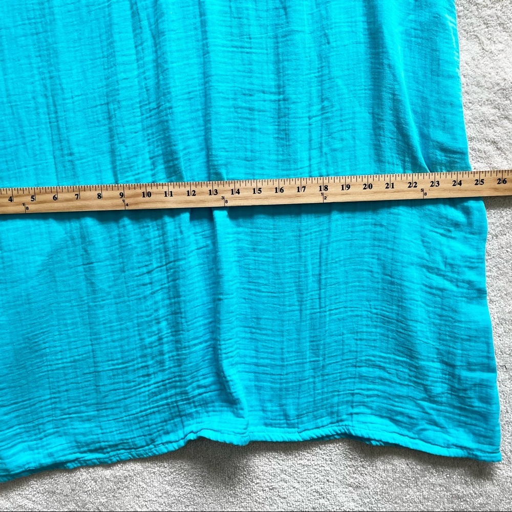 STARK X OVERSIZED BLUE COTTON MIDI DRESS SIZE XS MINIMALIST Chic Contemporary - Picture 11 of 13